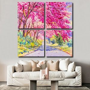 Aesthetic Spring Forest panels paint by numbers