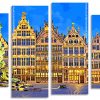 Antwerp Buildings panels paint by numbers