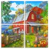 Autumn Barn panel paint by numbers