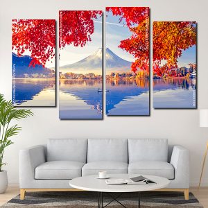 Autumn Mt Fuji Panels paint by numbers