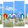 Beach Huts Panels paint by numbers