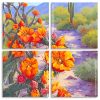 Cactus And Orange Flowers panels paint by numbers