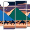 Camel In Desert Illustration Panels paint by numbers