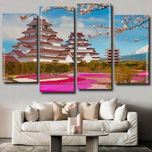 cherry blossom japan panels paint by numbers