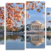 Cherry Blossom Jefferson Memorial Panels paint by numbers