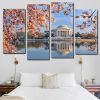 Cherry Blossom Jefferson Memorial Panels paint by numbers