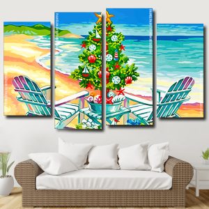 christmas on the beach panels paint by numbers