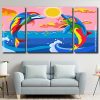 Colorful Dolphins panels paint by numbers