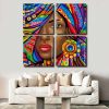 Colorful African panel paint by numbers