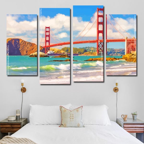 Golden Gate Bridge California Panels paint by numbers