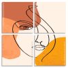 Illustration Outline Face Panels paint by numbers