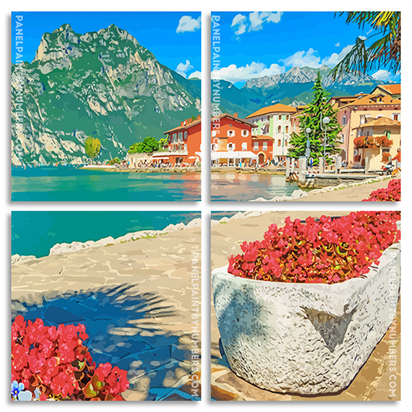 Lake Garda Italy paint by numbers 