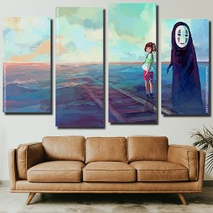 No Face And Chihiro panels paint by numbers