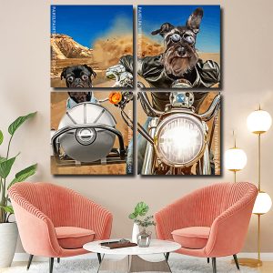 Schnauzer And Bulldog panels paint by numbers