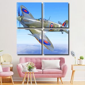 Spitfire Aircraft panels paint by numbers