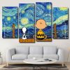 Starry Night Snoopy And Charlie Panels paint by numbers