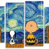 Starry Night Snoopy And Charlie Panels paint by numbers