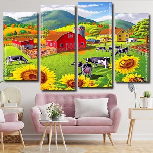 Sunflowers Farm Panels paint by numbers