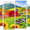 Sunflowers Farm Panels paint by numbers