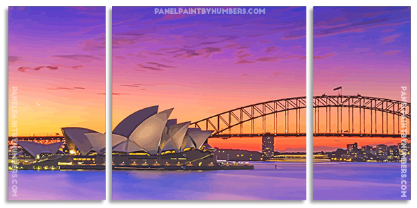 Sydney Opera House Panels paint by numbers