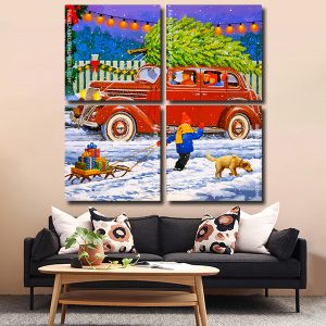 Winter Snow Christmas panels paint by numbers