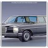 Black Mercedes Benz W114 panels paint by numbers