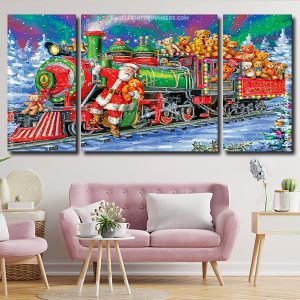 christmas train panelss paint by numbers