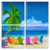 Colorful Beach Chair panels paint by numbers