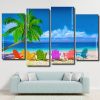 Colorful Beach Chairs panel paint by numbers