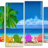 Colorful Beach Chairs panels paint by numbers