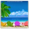 Colorful Beach Chairs panels paint by numbers