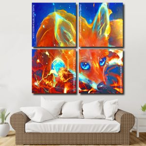 Cute Fire Fox panels paint by numbers