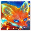 Cute Fire Fox panels paint by numbers