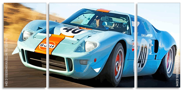 Ford Gt40 panels paint by numbers