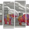 Indian Elephants panels paint by numbers