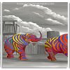 Indian Elephants panels paint by numbers