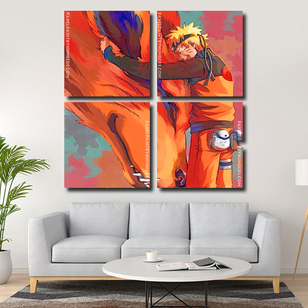 Naruto Anime - Square Panels Paint By Number - Panel paint by numbers