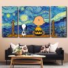 Starry Night Snoopy And Charlie panel spiant by numbers