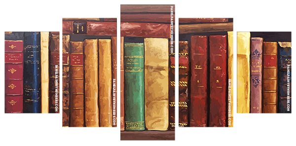 Old Books panels paint by numbers