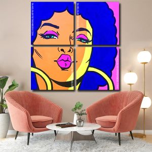 African Girl Pop Art panels paint by numbers