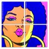 African Girl Pop Art panels paint by numbers