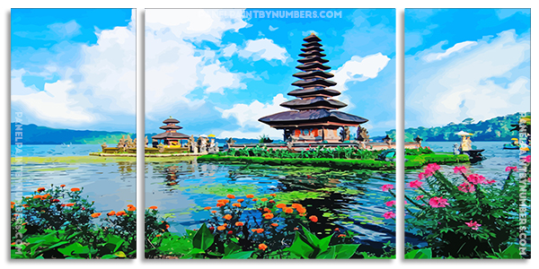 Bali Indonesian Island panels paint by numbers