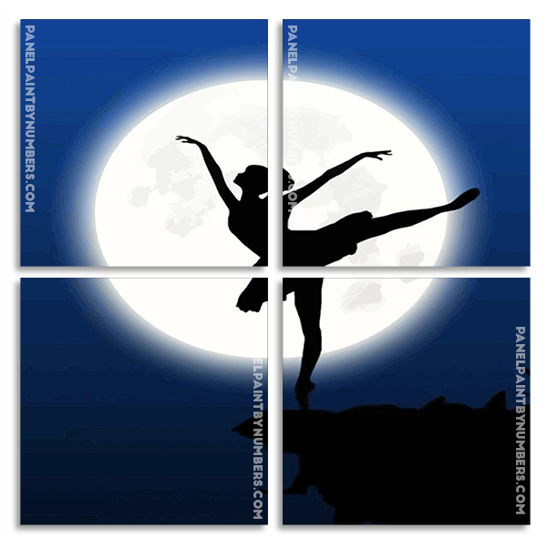 Ballerina Silhouette  paint by numbers