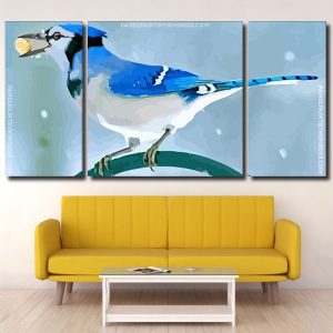 Beautiful Blue Jay panels paint by numbers