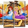 Belle And Rapunzel Panels paint by numbers