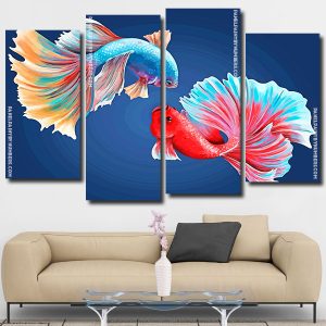 Betta Fighter Fish panels paint by numbers