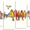 Birds Species On Wire panels paint by numbers