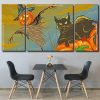 Black Cat On Pumpkin panels paint by numbers