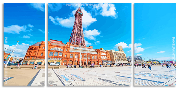 Blackpool Tower England panels paint by numbers