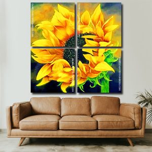 Blooming Sunflower panels paint by numbers